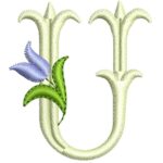 Matriz de Bordado - Alfabeto Monograma Tulipa - Imagem 26