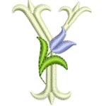 Matriz de Bordado - Alfabeto Monograma Tulipa - Imagem 30