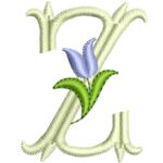 Matriz de Bordado - Alfabeto Monograma Tulipa - Imagem 31