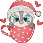 Matrizes de Bordados - TRIO DE NATAL-ANIMAIS NA XÍCARA - Image 2
