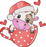 Matrizes de Bordados - TRIO DE NATAL-ANIMAIS NA XÍCARA - Image 3