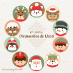 Kit Digital Ornamentos de Natal