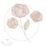 Matrizes de Bordado - Trio Rosa Rosê - Image 2