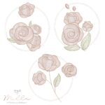 Matrizes de Bordado - Trio Rosa Rosê