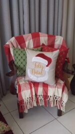 Matriz de bordado silhueta papai noel almofadas - Image 2