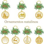 Matrizes de bordado pacotinho de ornamentos natalinos
