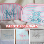 Matrizes de Bordado - Pacote 260 Nomes | Brinde: Alfabeto (Pontos Leves)