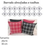 Matriz de bordado barrado grade flor de lis toalhas e almofadas