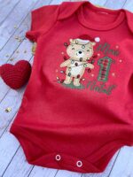Matriz de Bordado em Aplique Meu Primeiro Natal Menino Urso