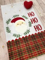 Matriz de Bordado Papai Noel em Aplique com Frase e sem.