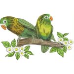 Matriz de bordado Aves Agapornis