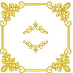 Matriz de bordado moldura quadrada para almofadas