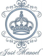 Matriz de bordado monograma e coroa - Image 2