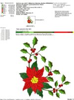 Matriz de bordado PACOTE FLOR NATALINA - Image 11