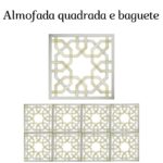 Matriz de bordado almofada quadra e baguete 02 PONTO LEVE