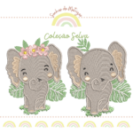 Matrizes de Bordado Safari - Coleção Selva - Coala - Leão - Girafa - Rinoceronte - Panda - Zebra - Elefante - Bicho Preguiça - Imagem 2