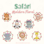MATRIZES DE BORDADO – SAFARI + MOLDURA FLORAL [PONTOS LEVES]