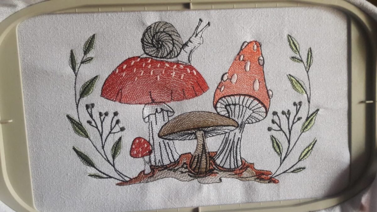 Matriz de bordado pacotinho cogumelos - Imagem 2
