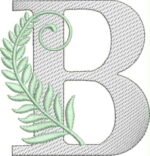 Matriz de bordado monograma ''B'' mais nome benicio - Image 3