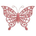 Matriz de bordado borboleta organza