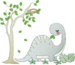 Matriz de bordado pacotinho dinocute - Image 3