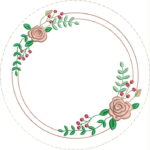 Matriz de bordado para quadro bastidor convite casamento - Imagem 6