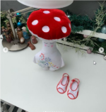 Matriz de bordado boneco cogumelo na bordadeira - Image 2