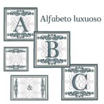 Matriz de bordado Alfabeto Luxuoso