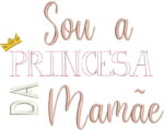 Matriz de bordado para body ''Sou a princesa da mamãe'' - Image 2
