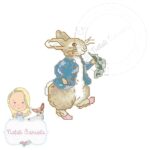 Matriz de Bordado Coelhos Peter e Beatrix Ponto Cruz NG1 - Image 2