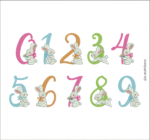 Matriz de Bordado - Alfabeto e Numerais Coelhinhos - Image 2