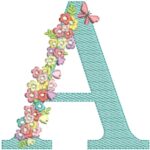 Matriz de Bordado - Alfabeto Floral - Image 2