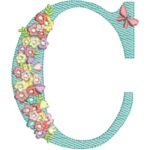 Matriz de Bordado - Alfabeto Floral - Image 4