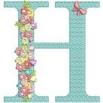 Matriz de Bordado - Alfabeto Floral - Image 9