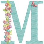 Matriz de Bordado - Alfabeto Floral - Image 14