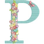 Matriz de Bordado - Alfabeto Floral - Image 17