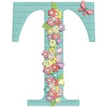 Matriz de Bordado - Alfabeto Floral - Image 21