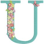 Matriz de Bordado - Alfabeto Floral - Image 22