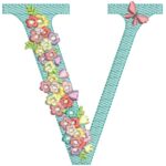 Matriz de Bordado - Alfabeto Floral - Image 23