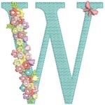 Matriz de Bordado - Alfabeto Floral - Image 25