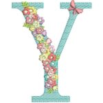 Matriz de Bordado - Alfabeto Floral - Image 26