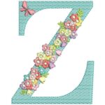 Matriz de Bordado - Alfabeto Floral - Image 27
