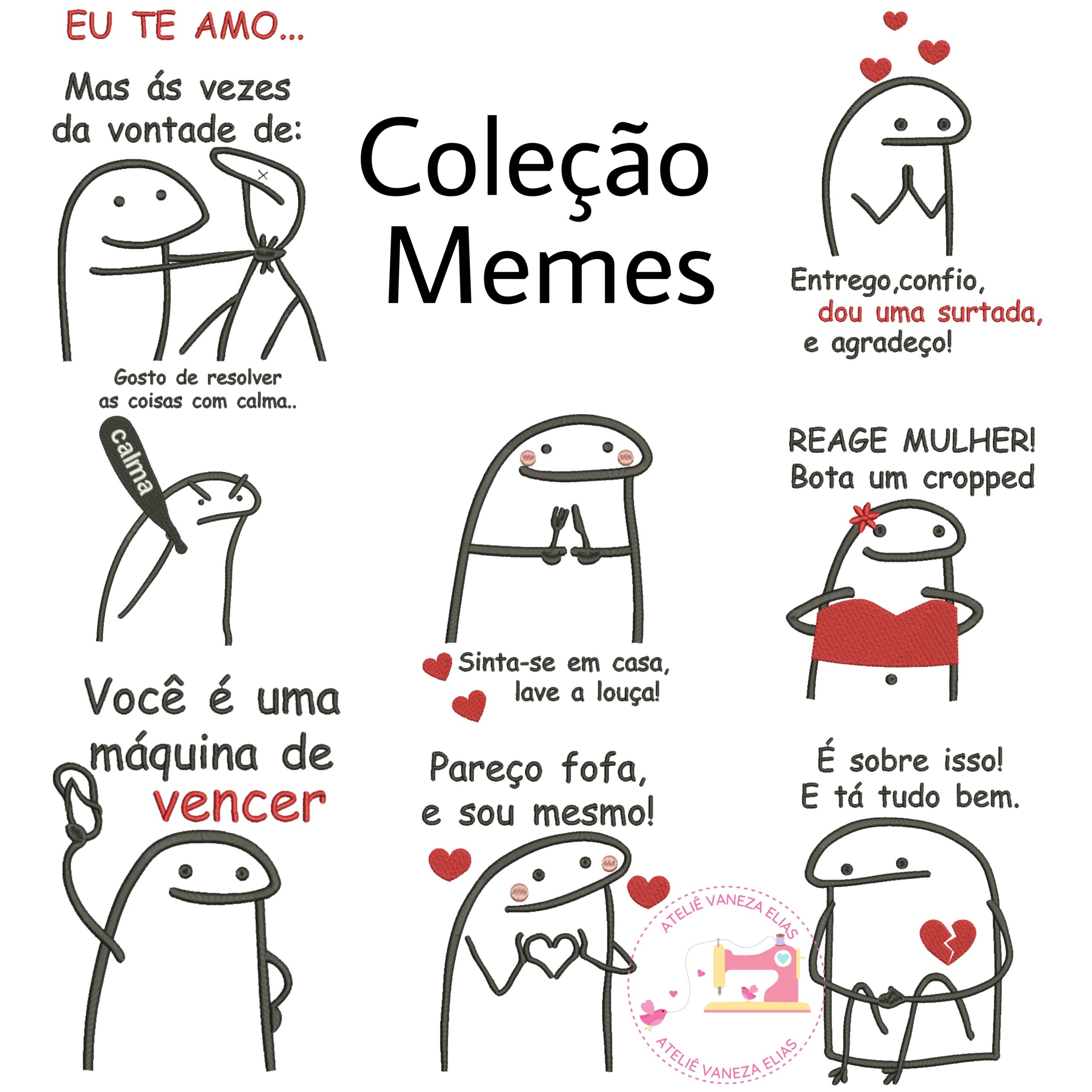 Flork Bastidor 13x18 cm Meme Matrizes Bordado Computadorizad