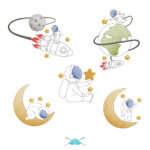 Matrizes de Bordado - Coleção Pequeno Astronauta em Pontos Leves - BM - Imagem 2