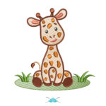 Matriz de Bordado - Girafinha Pontos Leves - BM