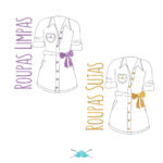Kit 2 Matrizes de Bordado - Roupas Limpas / Sujas 01 - BM