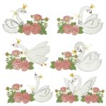 Matrizes de bordado Pacotinho cisnes