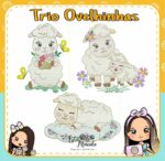 Matriz de Bordado - Trio Ovelhinhas