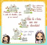 Matriz de Bordado - Coelhinhos da Páscoa - Image 2