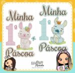 Matriz de Bordado - Coelhinhos da Páscoa - Image 3
